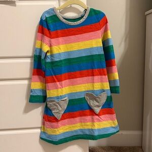 Mini Boden Rainbow Stripe Dress